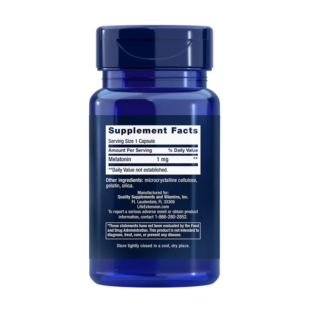 Life Extension – Melatonin 1 mg (60 Capsules) - Obrázek 2