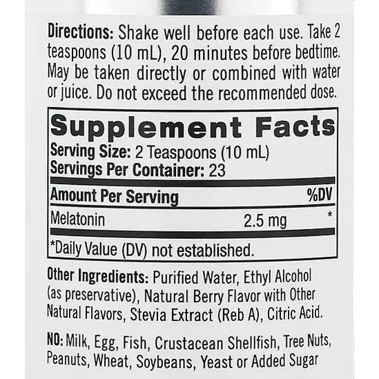 Natrol Liquid Melatonin 2,5 mg (237 ml, Berry) - Obrázek 4