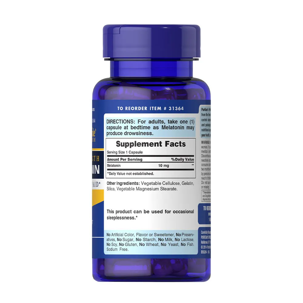 Puritan's Pride Melatonin 10 mg (120 Capsules) - Obrázek 4