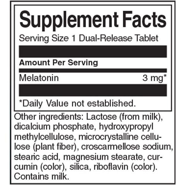 Melatonin Dual-Release, 3mg – 60 tablets - Obrázek 3