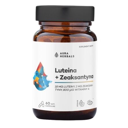 AURA HERBALS Lutein + zeaxantin + vitamín A (60 kapslí) – Viking Supplements