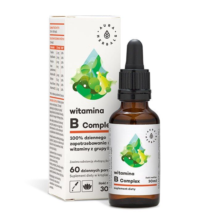 AURA HERBALS Komplex vitamínů B (30 ml / 1 fl. oz.) – Viking Supplements