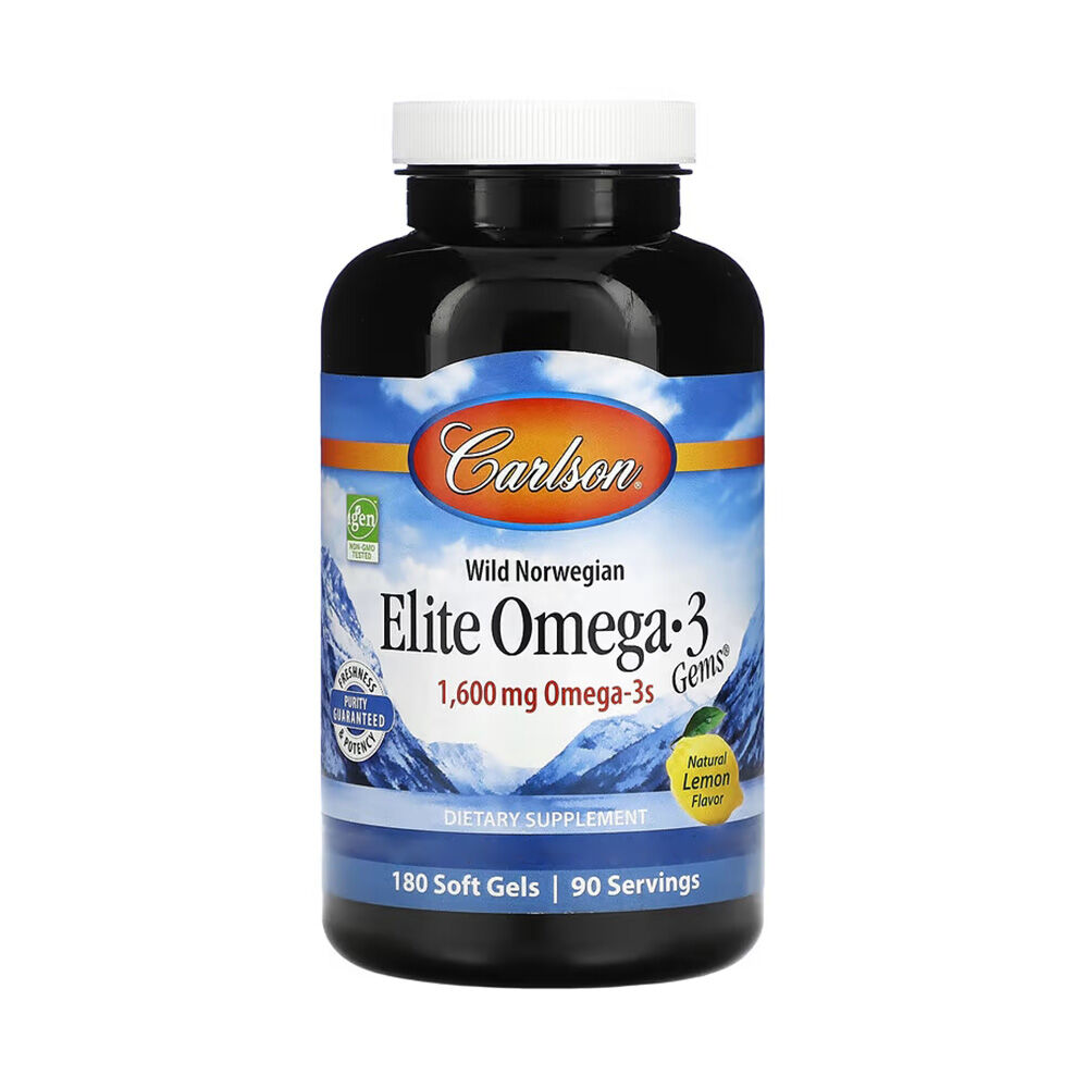 Carlson Labs Elite Omega-3 Gems 1600 mg, 180 měkkých tobolek – Viking Supplements