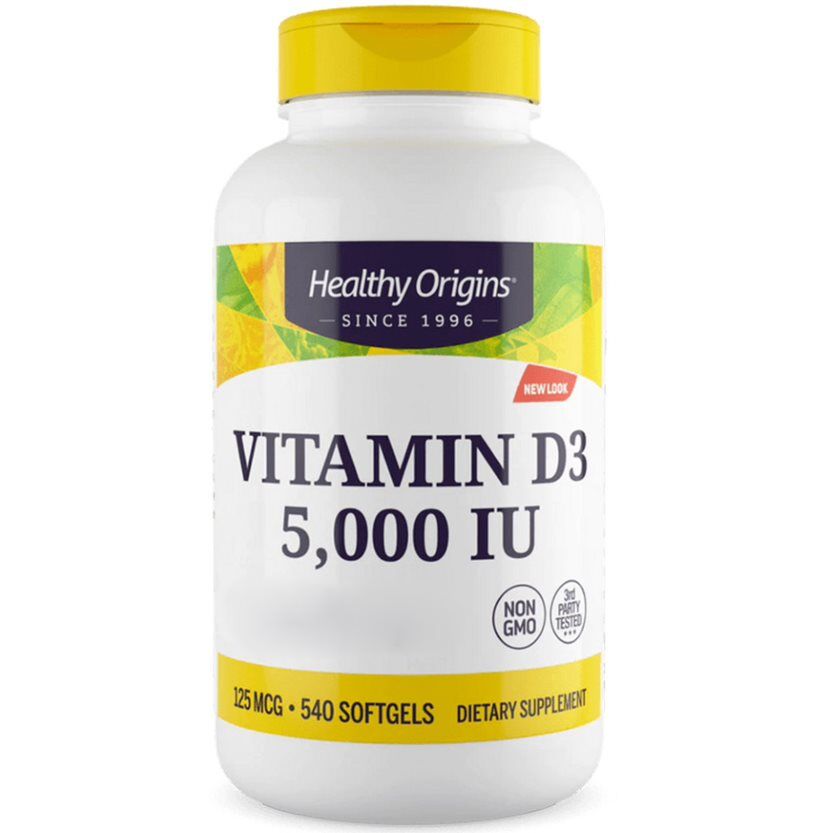 Healthy Origins Vitamin D3 Depot 5 000 IU 540 měkkých tobolek – Viking Supplements