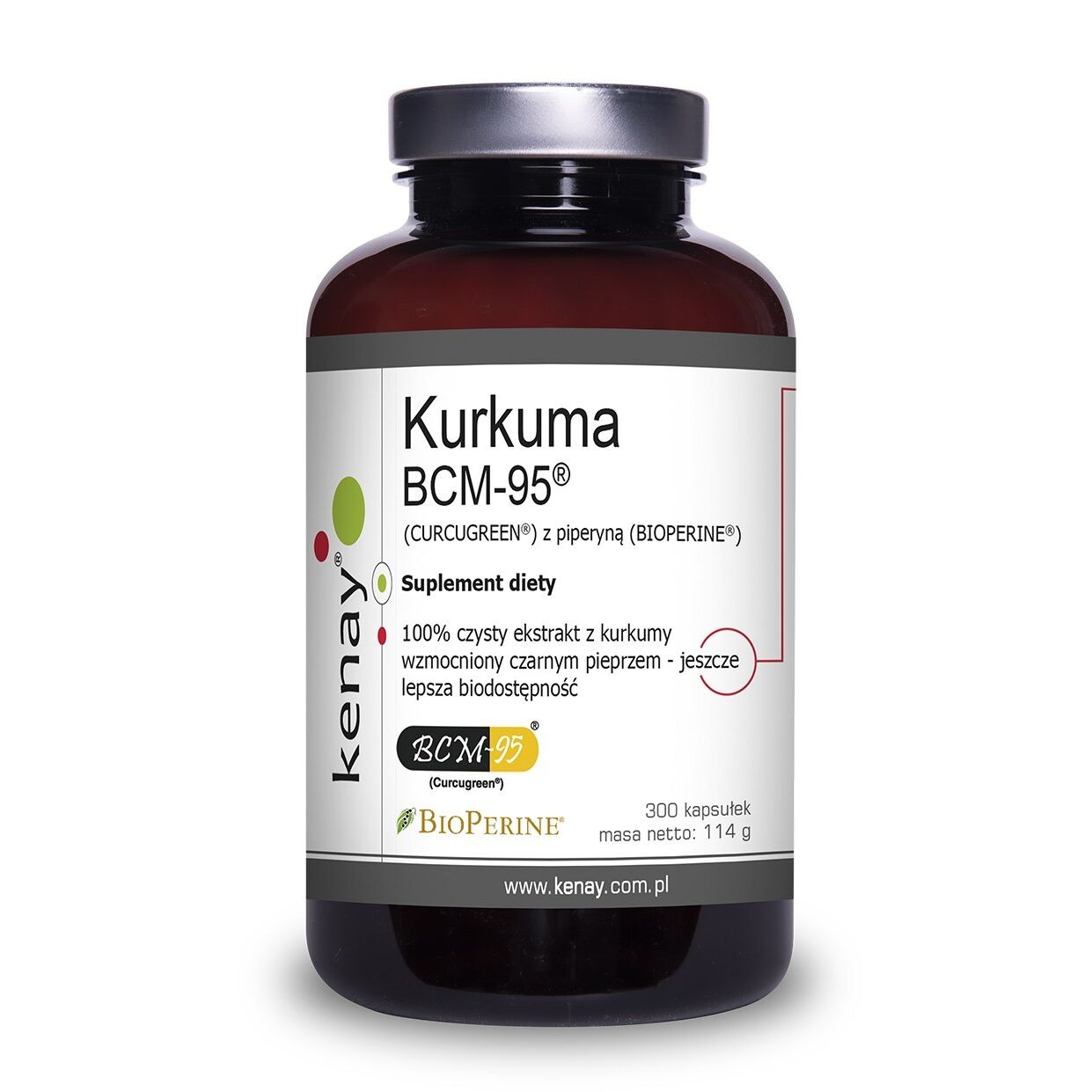 KENAY Kurkumin BCM-95 s piperinem (300 kapslí) – Viking Supplements