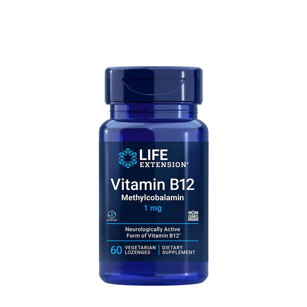 Life Extension – Vitamin B12 (methylkobalamin) 1 mg (60 pastilek) – Viking Supplements