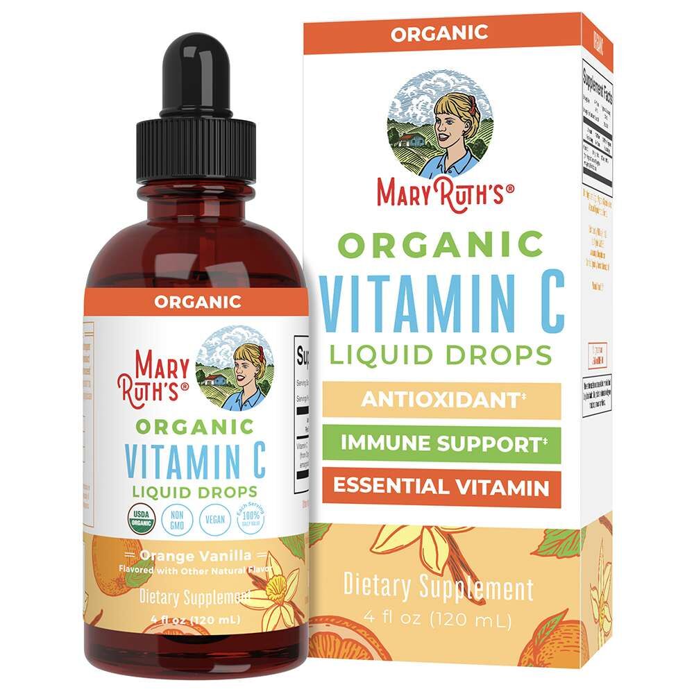 Kapky s vitamínem C Mary Ruth s příchutí pomeranče a vanilky, 120 ml – Viking Supplements