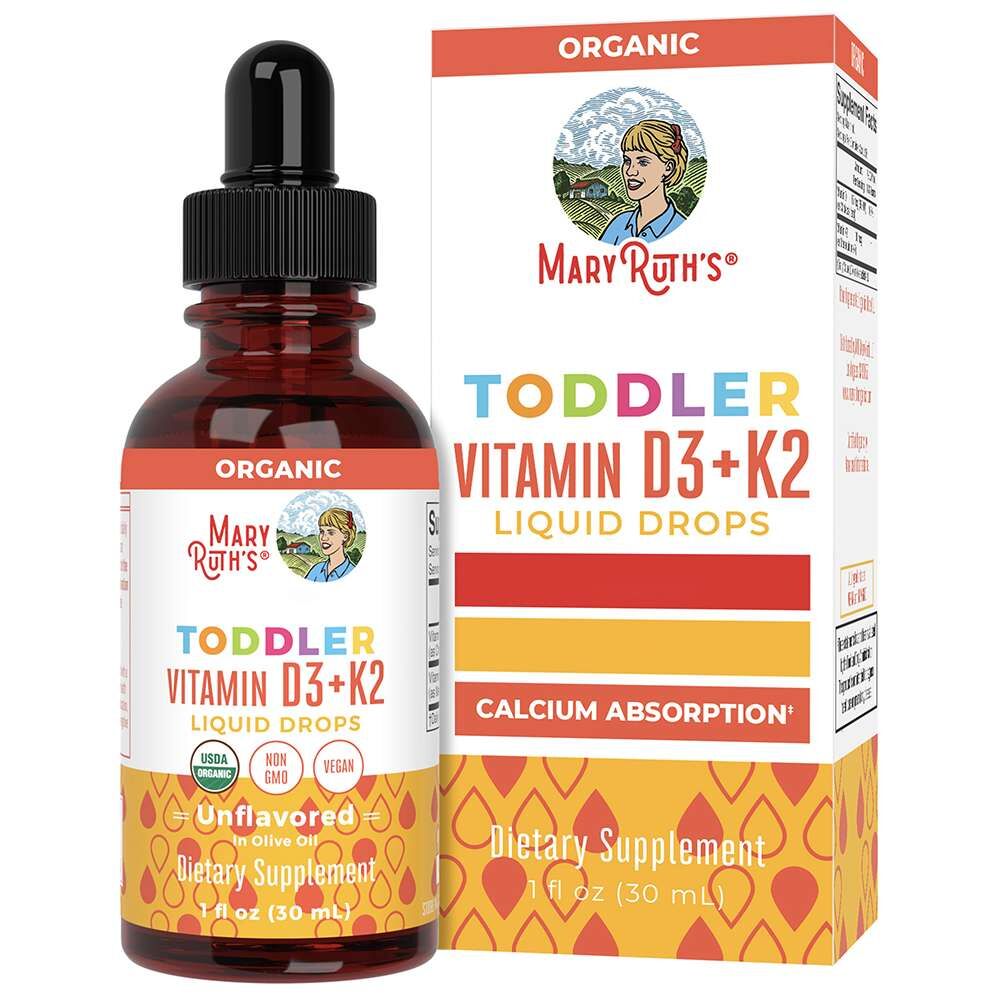 MaryRuth – Vitamín D3+K2 pro batolata, kapky bez příchuti, 30 ml – Viking Supplements