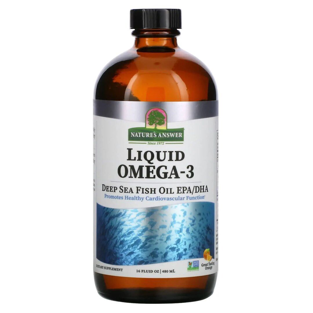 NATURE'S ANSWER Liquid Omega-3 Deep Sea Fish Oil EPA/DHA (480 ml / 16 fl. oz.) - Viking Supplements
