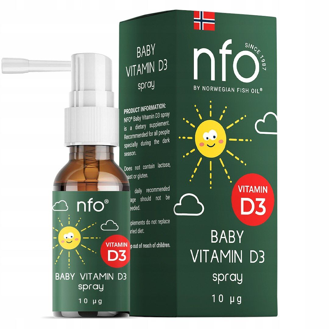 NFO Vitamin D3 – sprej pro miminka (20 ml) – Viking Supplements