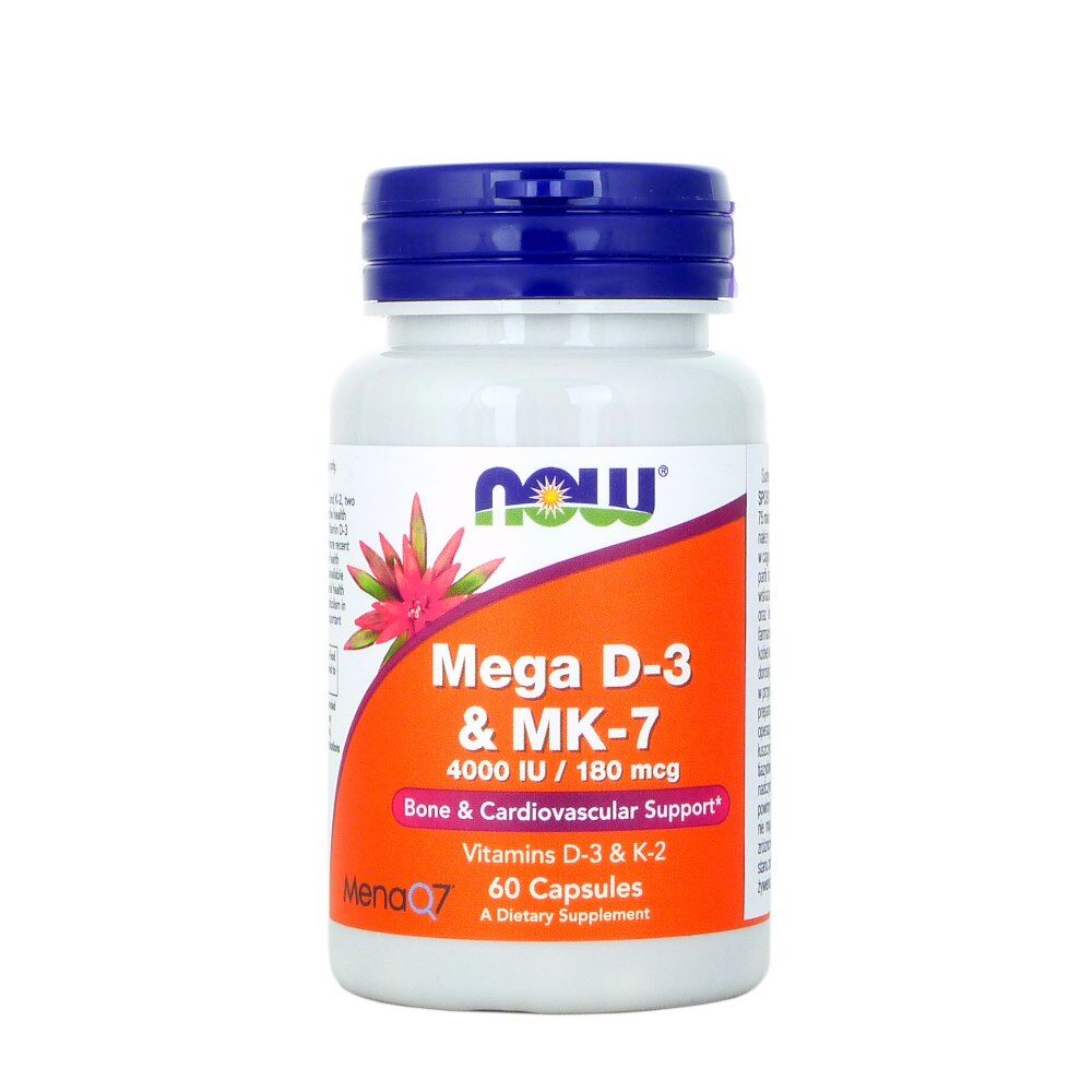 NOW FOODS Mega D3 & MK-7 (60 kapslí) – Viking Supplements