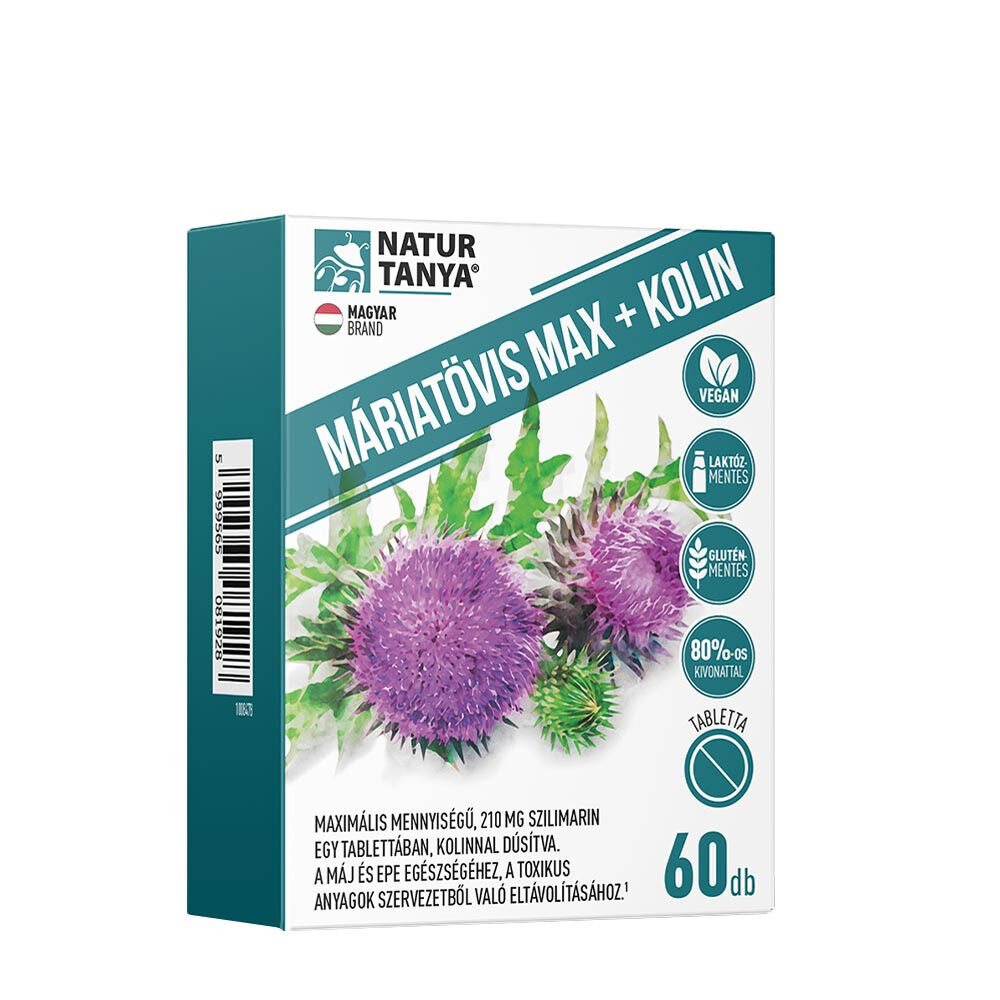 Natur Tanya Ostropestřec mariánský Max + Kolin (60 tablet) – Viking Supplements