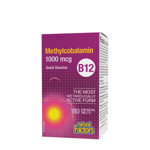 Natural Factors B12 Methylcobalamin 1000 mcg (180 Tablets) - Viking Supplements