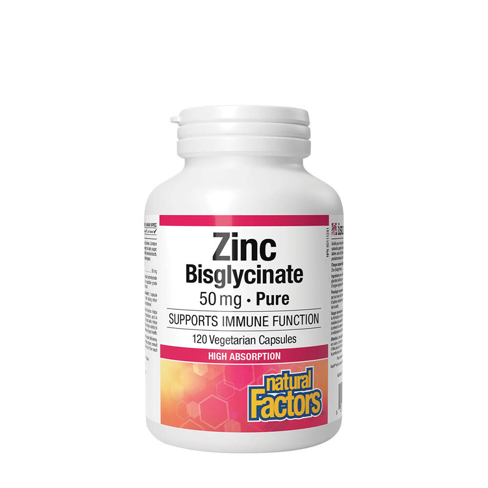 Natural Factors – bisglycinát zinku 50 mg (120 tobolek) – Viking Supplements