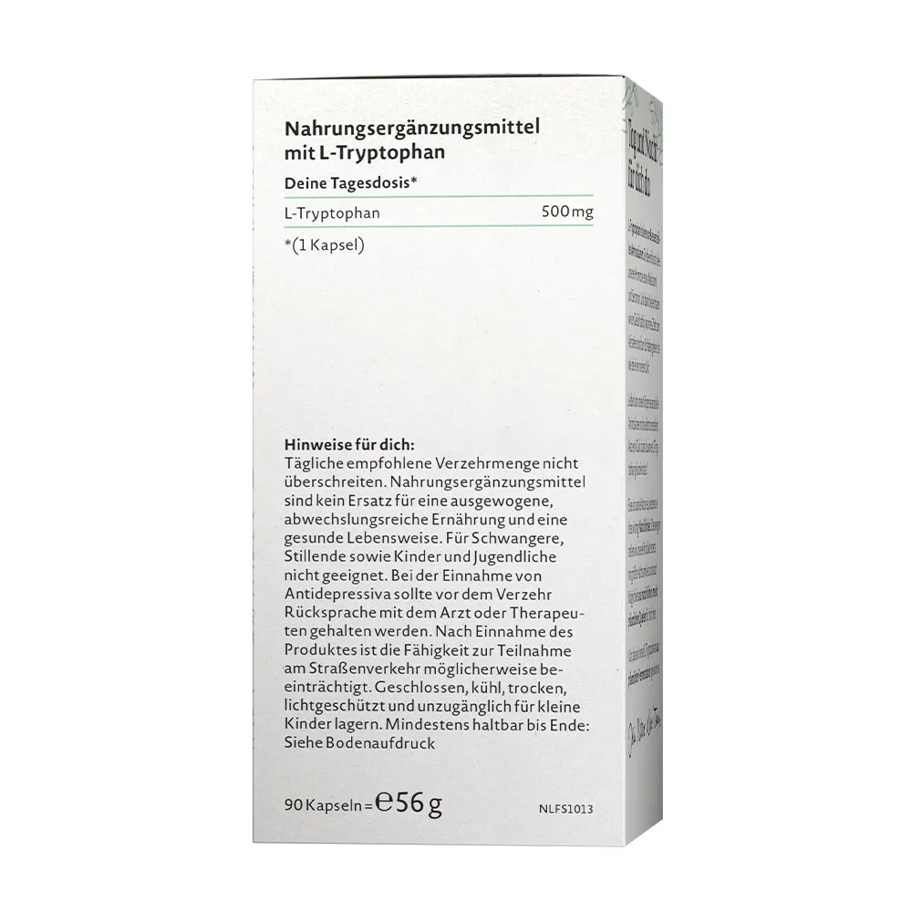 Nature Love L-Tryptophan (90 Capsules) - Obrázek 2