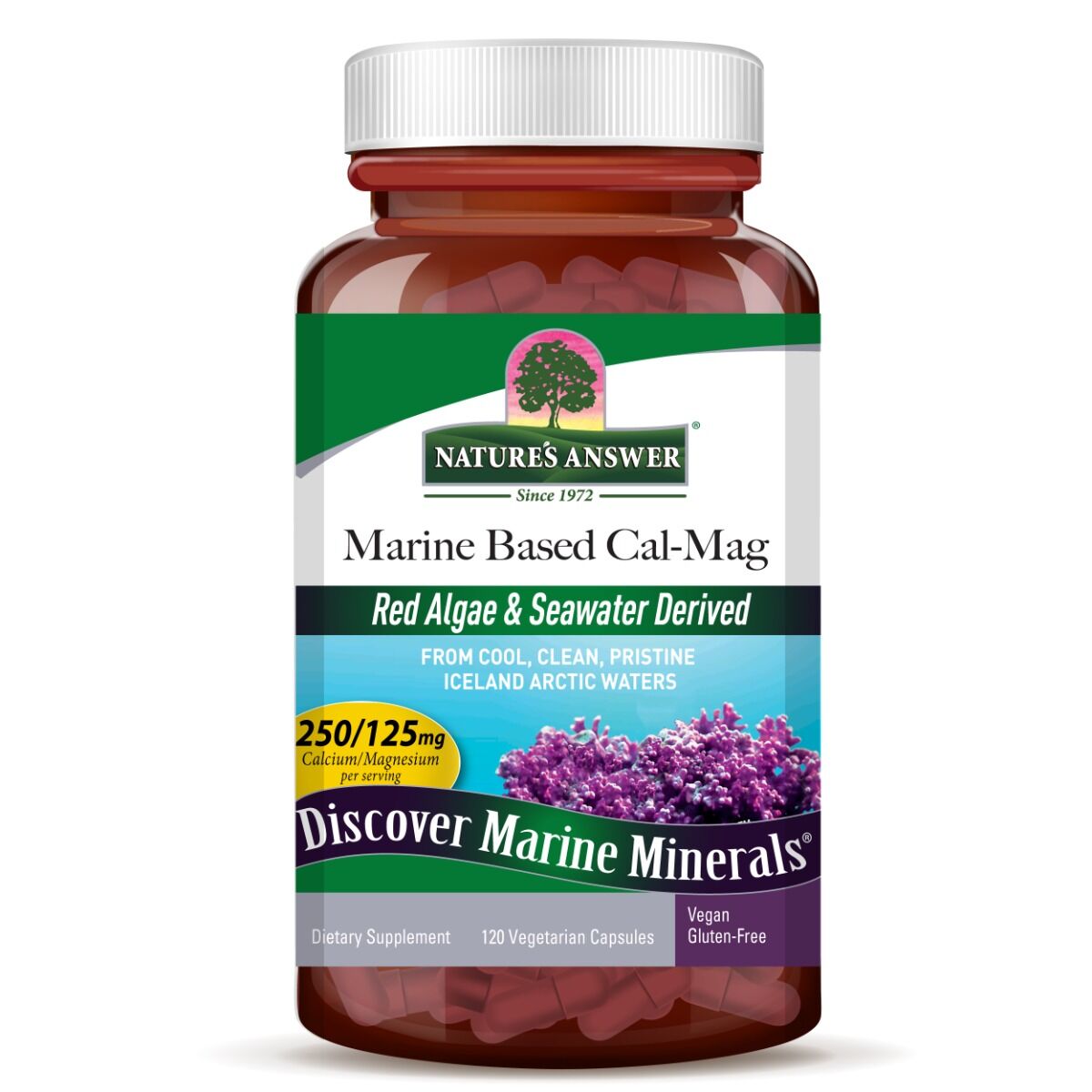 Nature's Answer Cal-Mag z mořských zdrojů, 120 kapslí – Viking Supplements