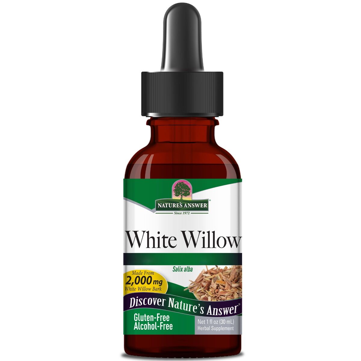 Nature's Answer Bílá vrba 2000 mg bez alkoholu 30 ml – Viking Supplements