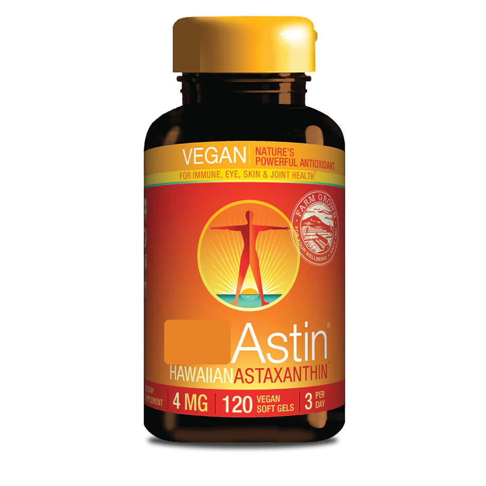 Nutrex Vegan Astin – havajský astaxantin 4 mg, 120 vegetariánských měkkých tobolek – Viking Supplements