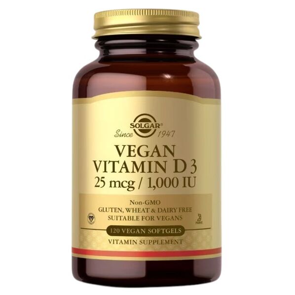 SOLGAR Vitamin D3 25 mcg (1000 IU) (120 měkkých tobolek) – Viking Supplements