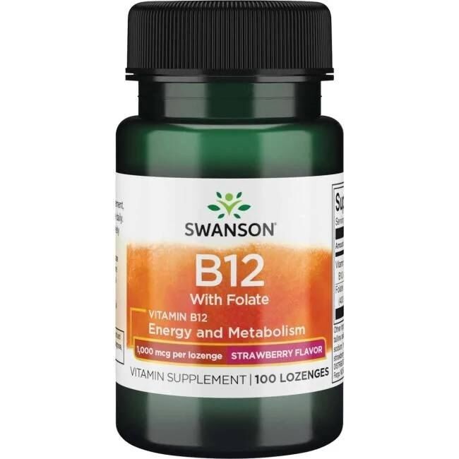SWANSON Vitamin B-12 1000 mcg, 100 pastilek – Viking Supplements