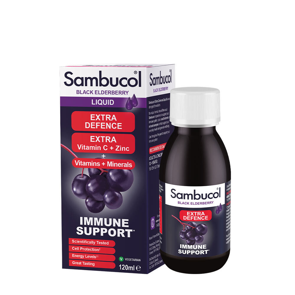 Sambucol Extra Defence tekutý přípravek (120 ml) – Viking Supplements