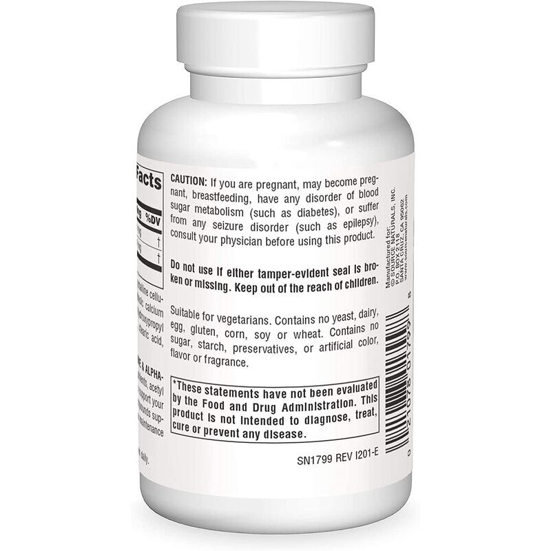 Source Naturals Acetyl-L-Carnitine & Alpha-Lipoic Acid 650mg 60 Veg. Tablets - Obrázek 4