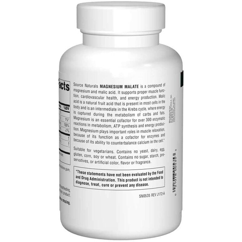 Source Naturals Magnesium Malate 1250mg 360 tablets - Obrázek 4