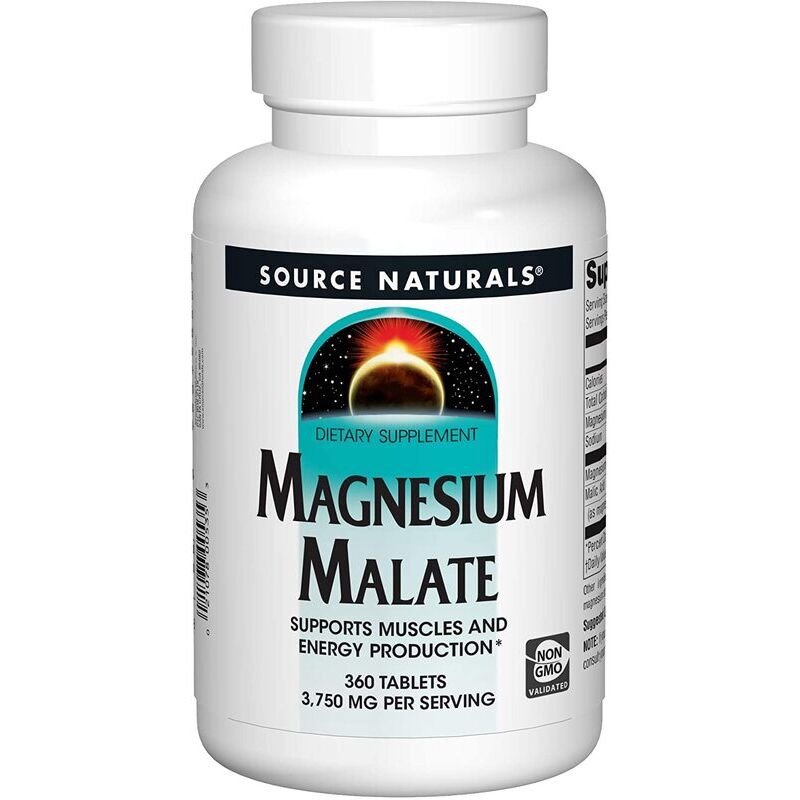 Source Naturals – malát hořečnatý 1250 mg, 360 tablet – Viking Supplements
