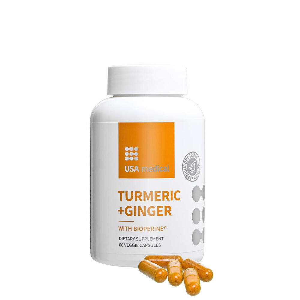 USA Medical Kurkuma + zázvor (60 kapslí) – Viking Supplements