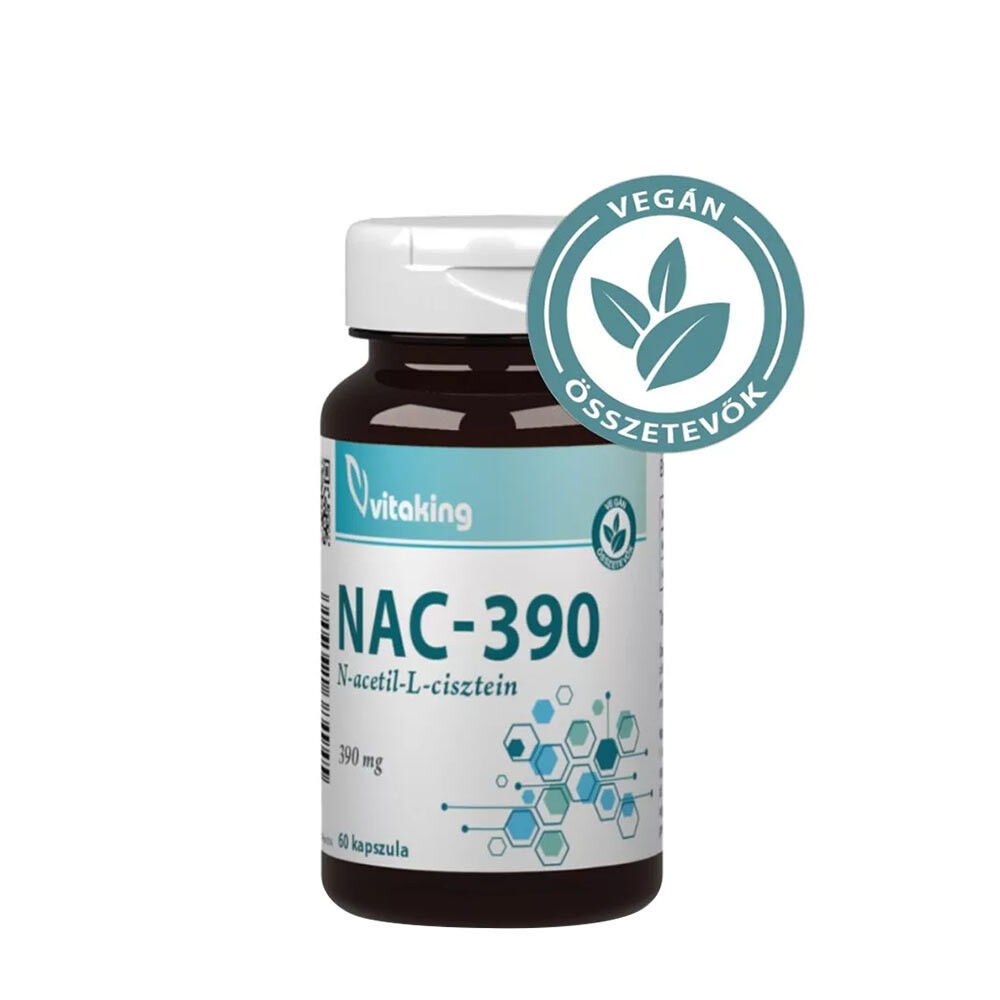 Vitaking NAC-390 (N-acetyl-L-cystein) 390 mg (60 tobolek) – Viking Supplements