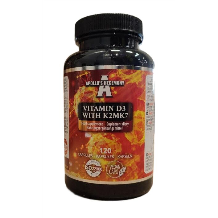 Vitamin D3 s K2 MK7 – 120 kapslí – Viking Supplements