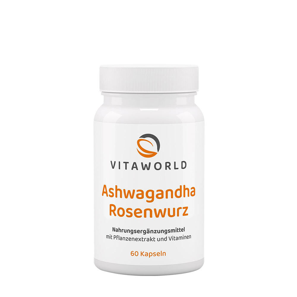 Vitaworld Ashwagandha Rose Root Complex (60 kapslí) – Viking Supplements
