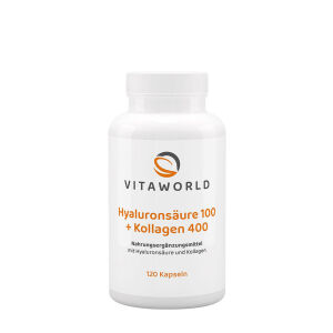 Vitaworld Hyaluronic Acid 100 + Collagen 400 (120 Capsules) - Viking Supplements