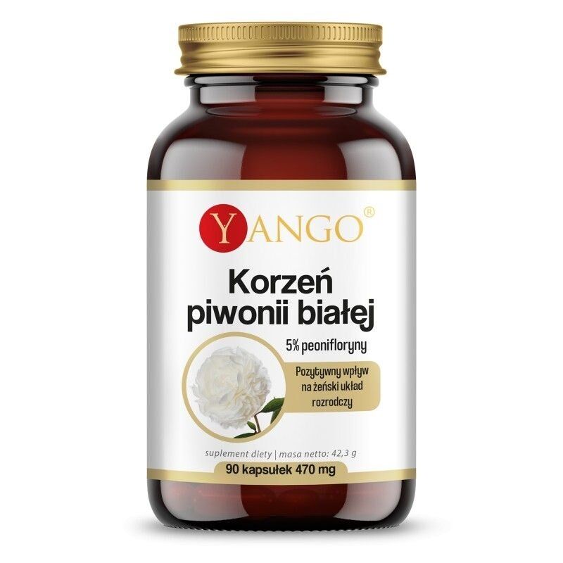 YANGO Kořen bílé pivoňky – 5% paeniflorin (90 kapslí) – Viking Supplements